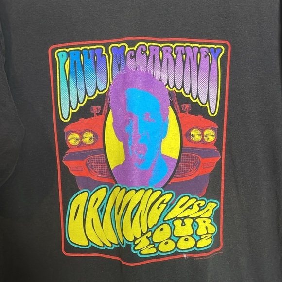 Vintage 2002 Paul McCartney Driving USA Tour T-Shirt Size XL Giant Tag - Picture 2 of 8